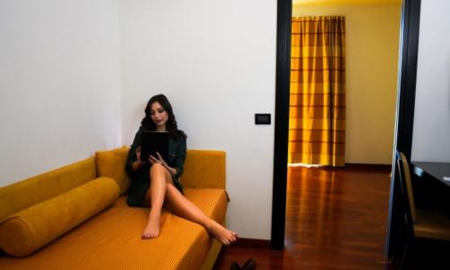 A seating area at Victoria Terme Hotel