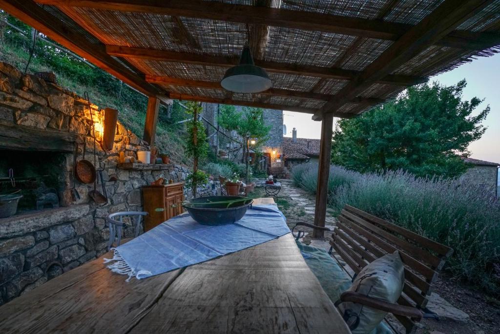 Balkón nebo terasa v ubytování Agriturismo La Colombella