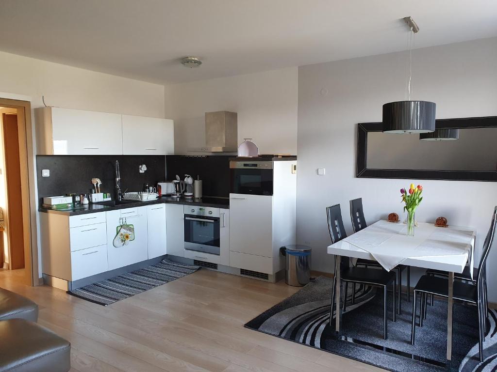 Kuchyňa alebo kuchynka v ubytovaní Apartman RYSY D4