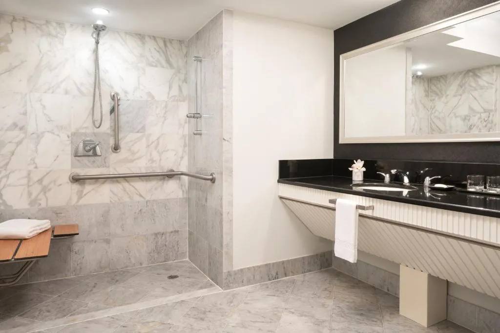 City View Room with 1 King Bed Roll-in Shower - Mobility and Hearing Accessible