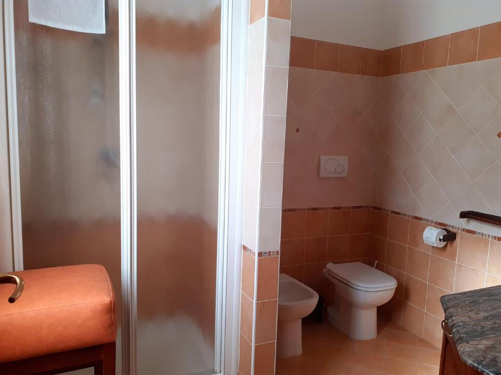Koupelna v ubytování La Casa Più Sù