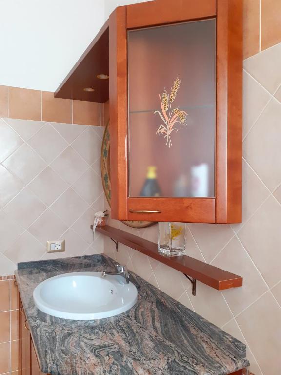 Koupelna v ubytování La Casa Più Sù