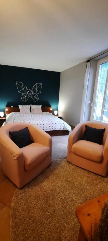 Posteľ alebo postele v izbe v ubytovaní Mas Bella Vida - Chambres d'Hôtes