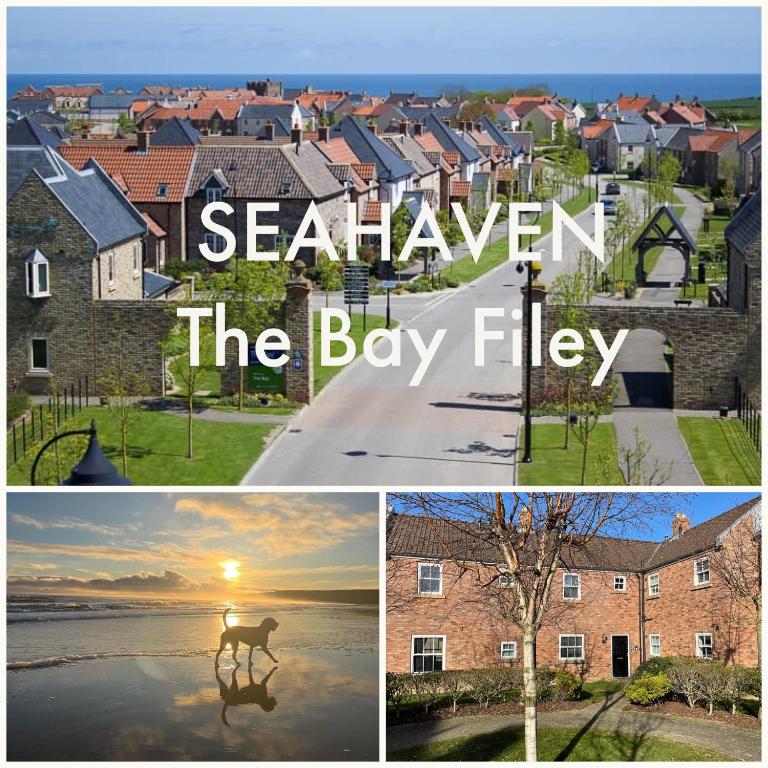 a collage of pictures of a city with the bay fever at Sea-Haven on Sunrise The Bay Filey Step Free Accommodation in Filey