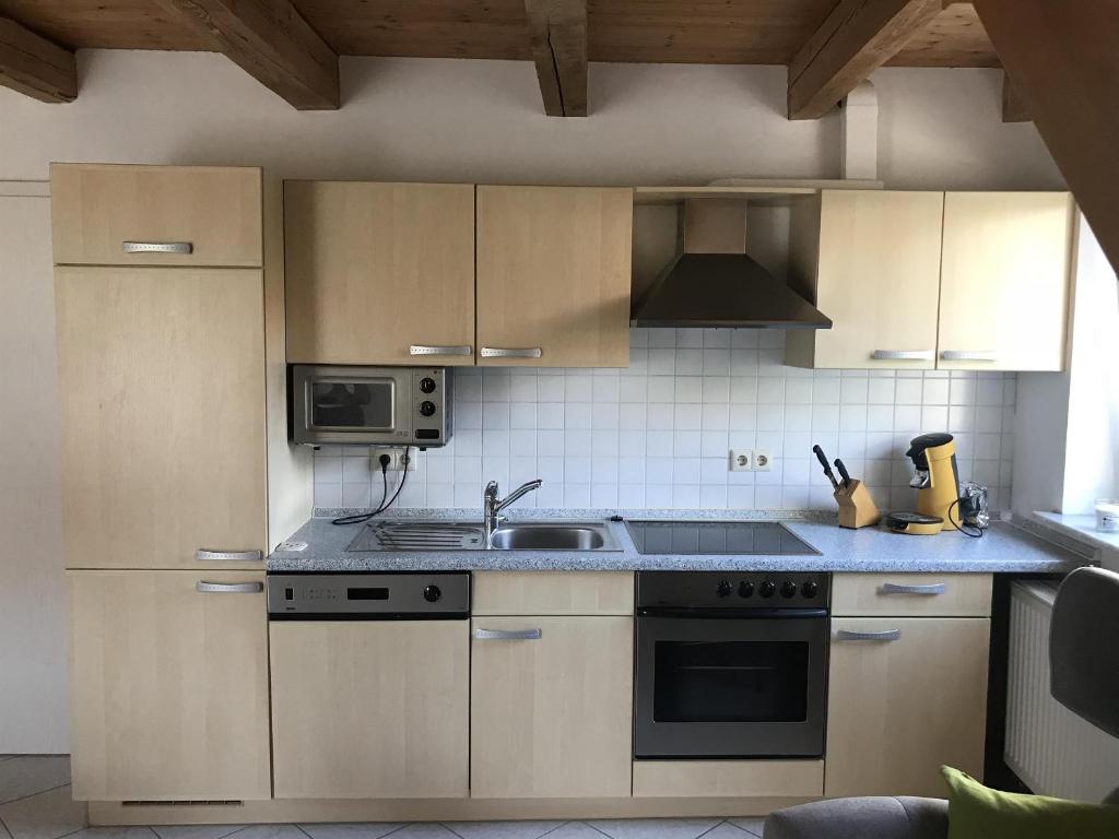 Η κουζίνα ή μικρή κουζίνα στο Landhaus Kirsch