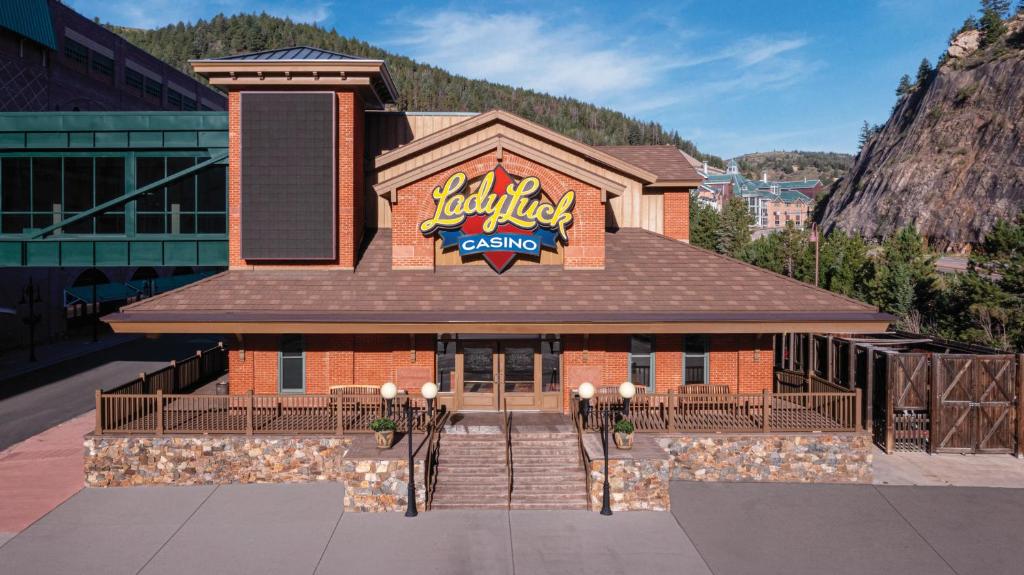 a building with a sign that reads vaultel casino at Lady Luck Casino Black Hawk in Black Hawk