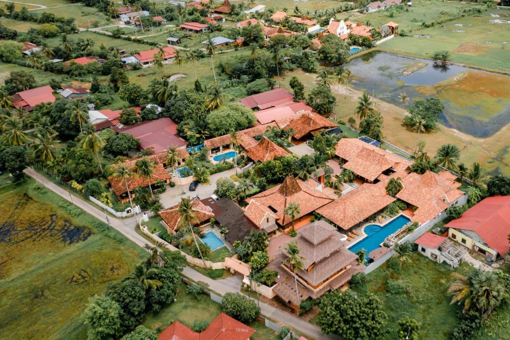 an overhead view of a house with at Limasan Villa Langkawi in Pantai Cenang
