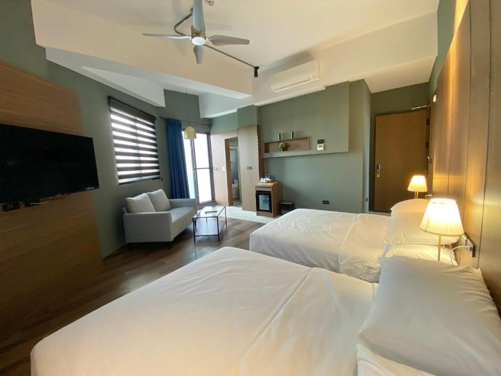 Letto o letti in una camera di 木木宿宿MUMUsusu-stay只接待成年者一無包棟服務