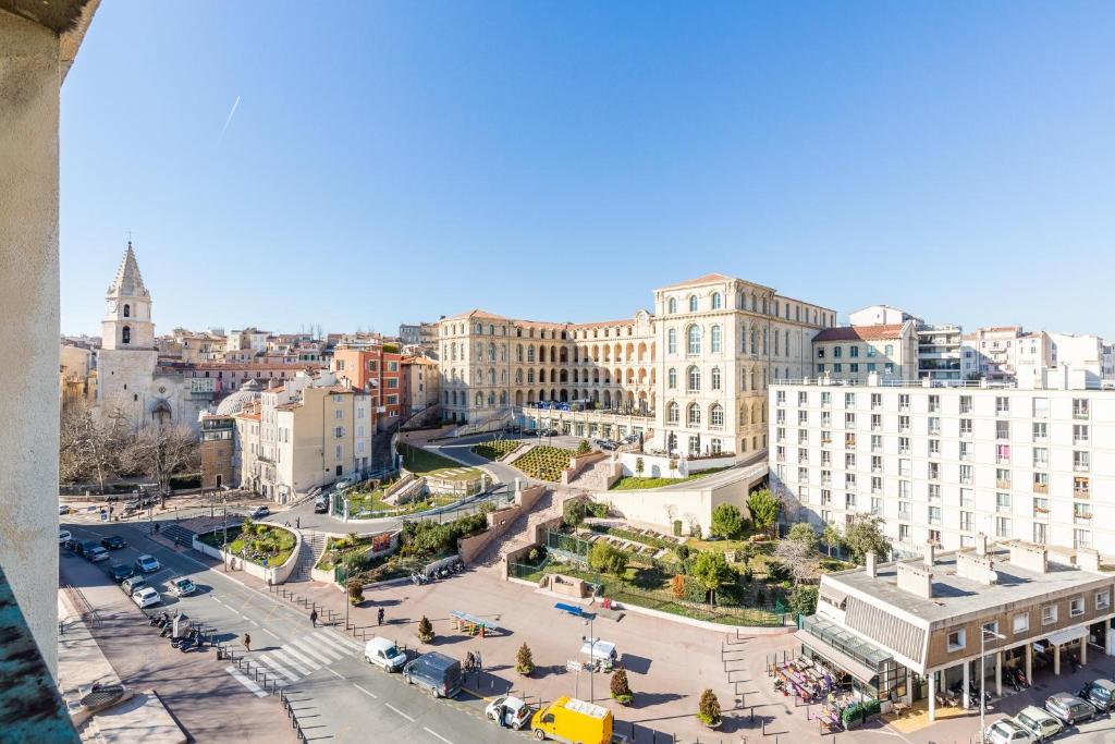 Výhľad na mesto Marseille alebo výhľad na mesto priamo z apartmánu