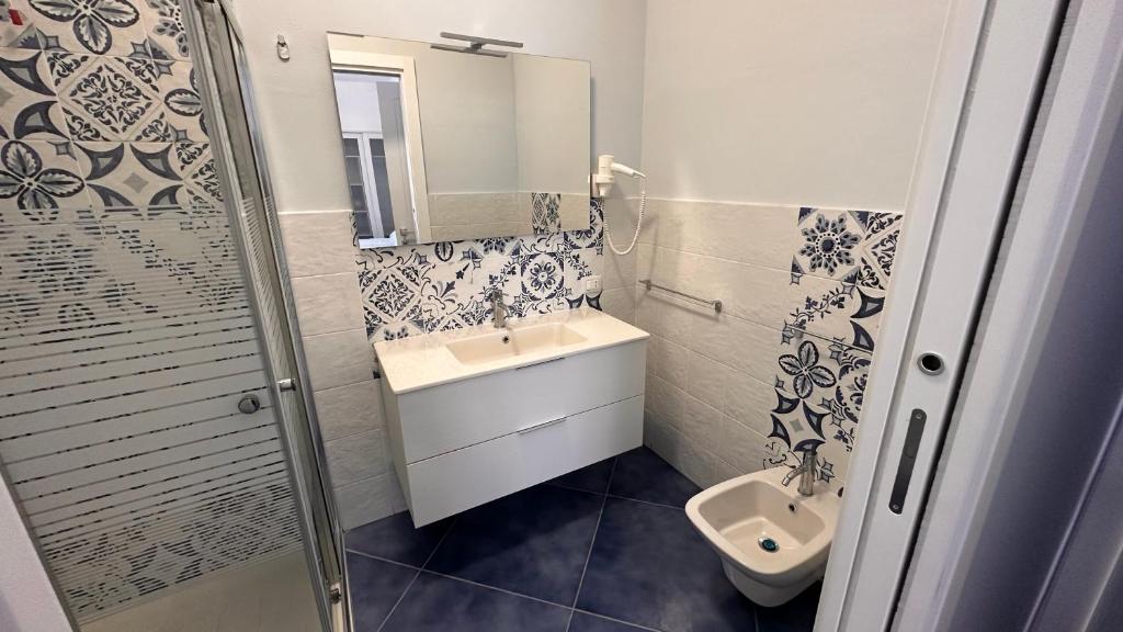 Koupelna v ubytování Hotel La Giara