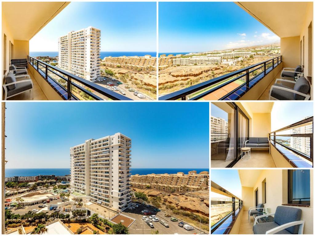 A balcony or terrace at Ferienwohnung Sea View Playa Paraiso