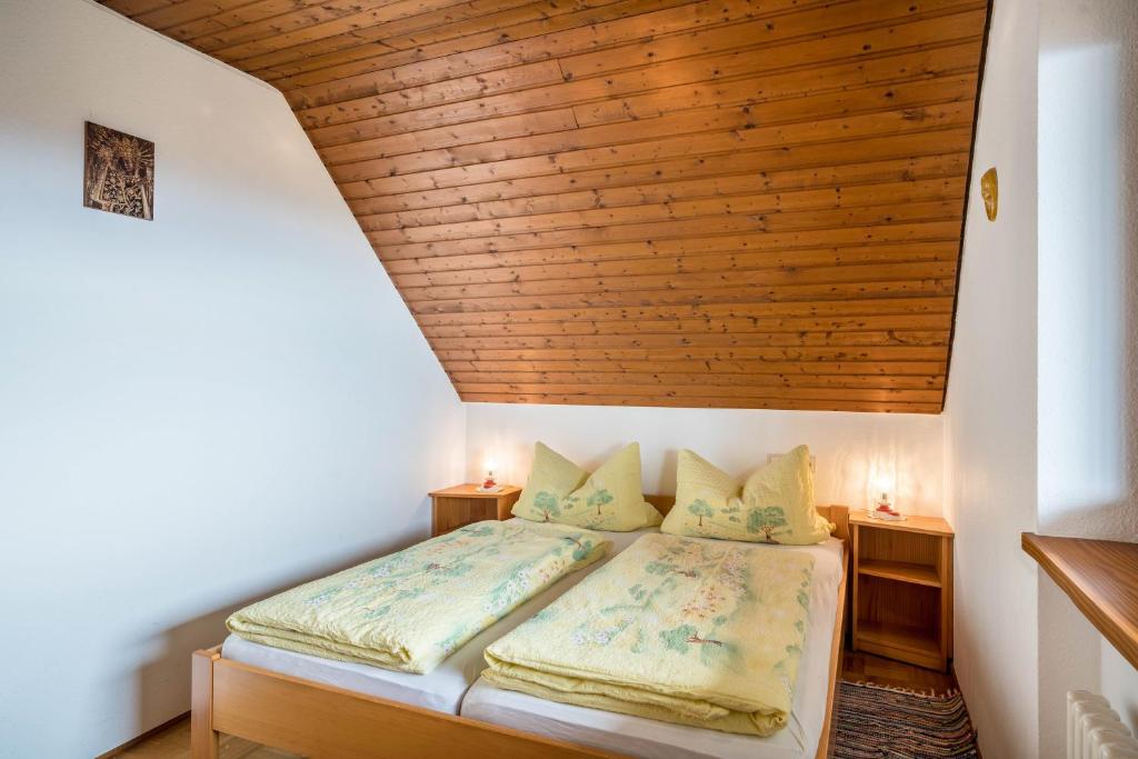 Postel nebo postele na pokoji v ubytování Adlerhorst