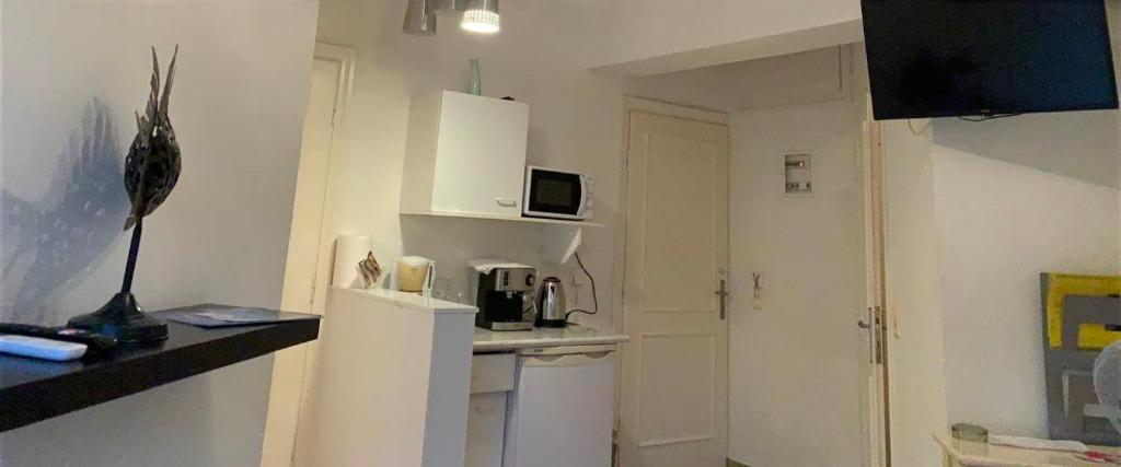 Kuchyň nebo kuchyňský kout v ubytování Hotel Villa Anais