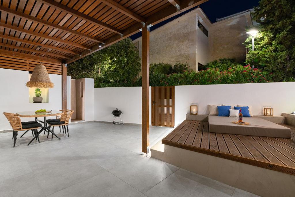Posezení v ubytování Venthos Apartments