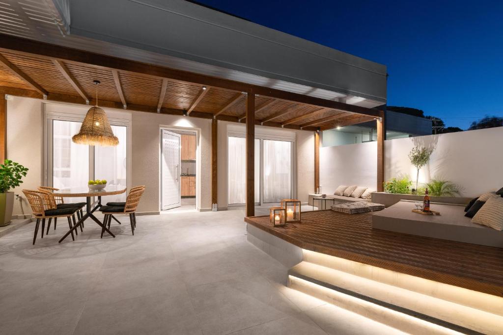 Posezení v ubytování Venthos Apartments