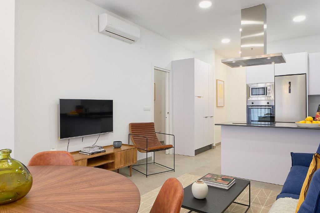 Kuchyň nebo kuchyňský kout v ubytování Soho Apartments in Malaga by Solaga Holiday Homes
