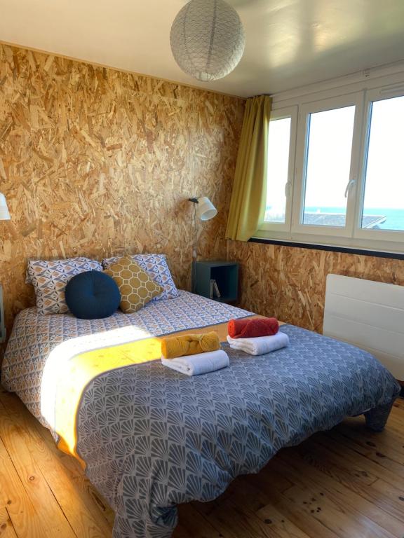 Postel nebo postele na pokoji v ubytování Aster - Apt 2/4 personnes - Vue mer
