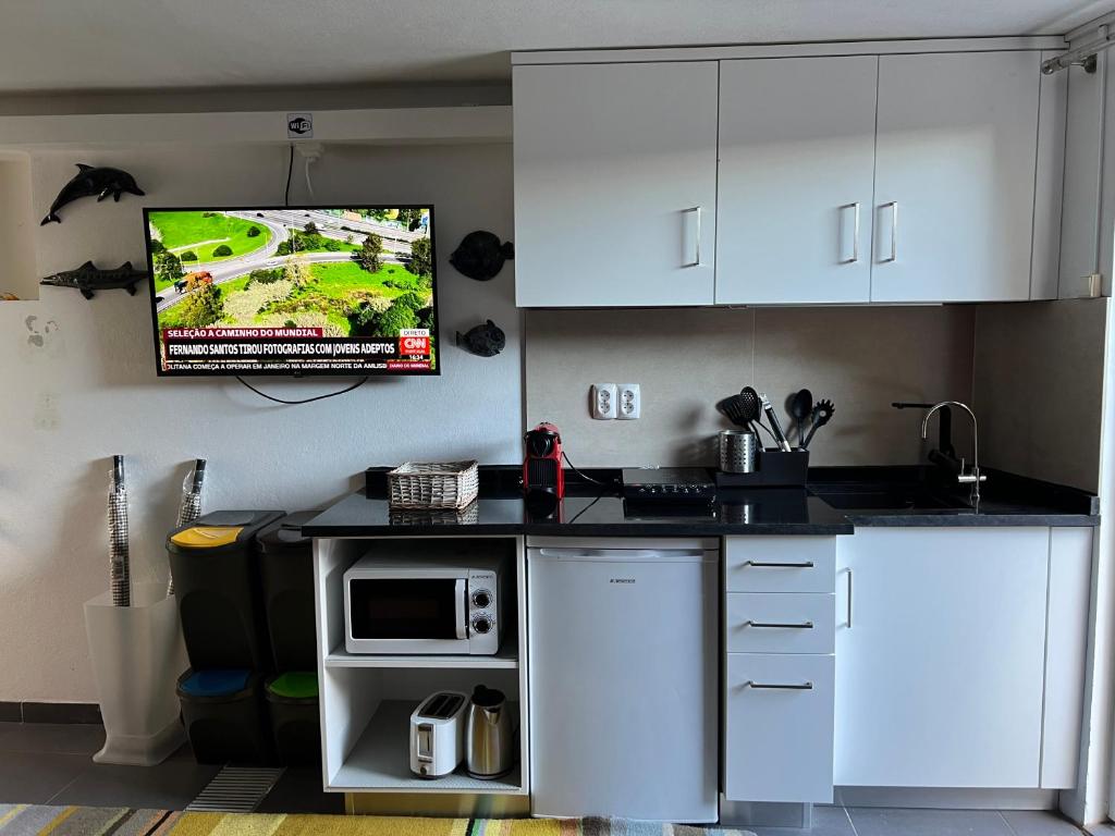 Kuchyň nebo kuchyňský kout v ubytování Casa da Bicuda