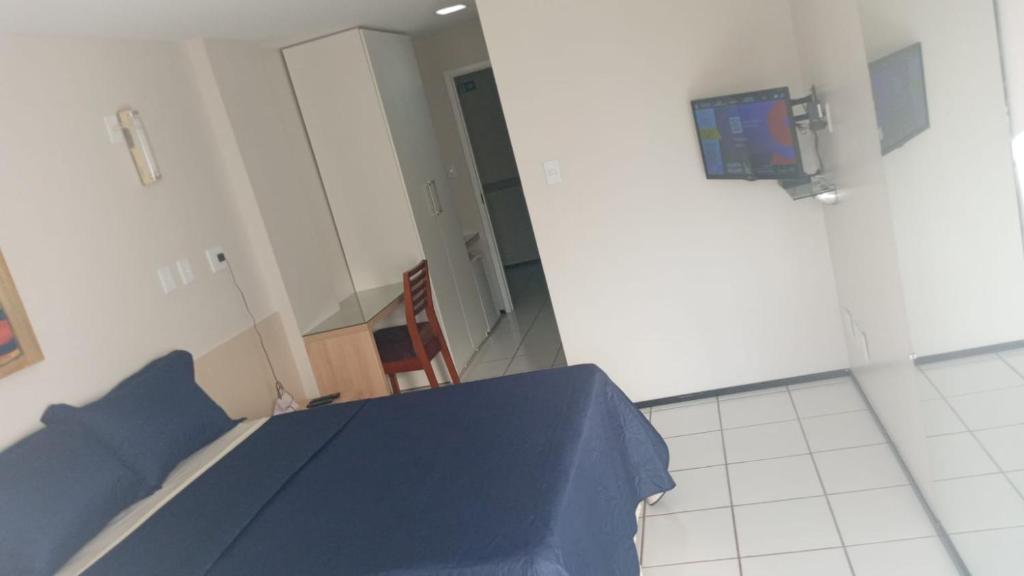 TV a/nebo společenská místnost v ubytování Gran Lençóis Flat Residence Apartamento Atins 109