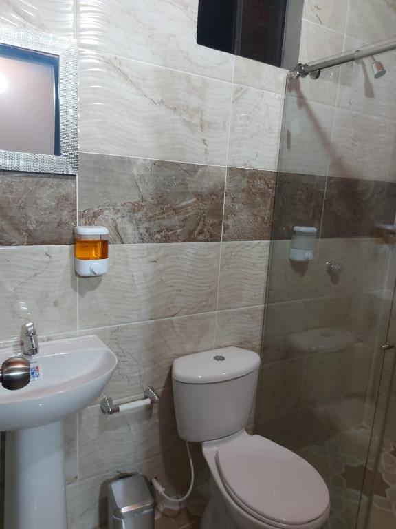 Koupelna v ubytování HOTEL DEPARTAMENTAL
