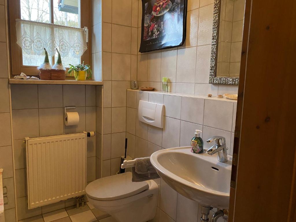Koupelna v ubytování Ferienhaus Brühler