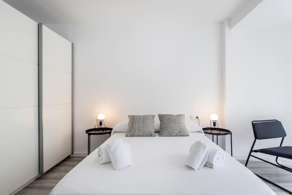 Postel nebo postele na pokoji v ubytování Fantástico apartamento junto al mar