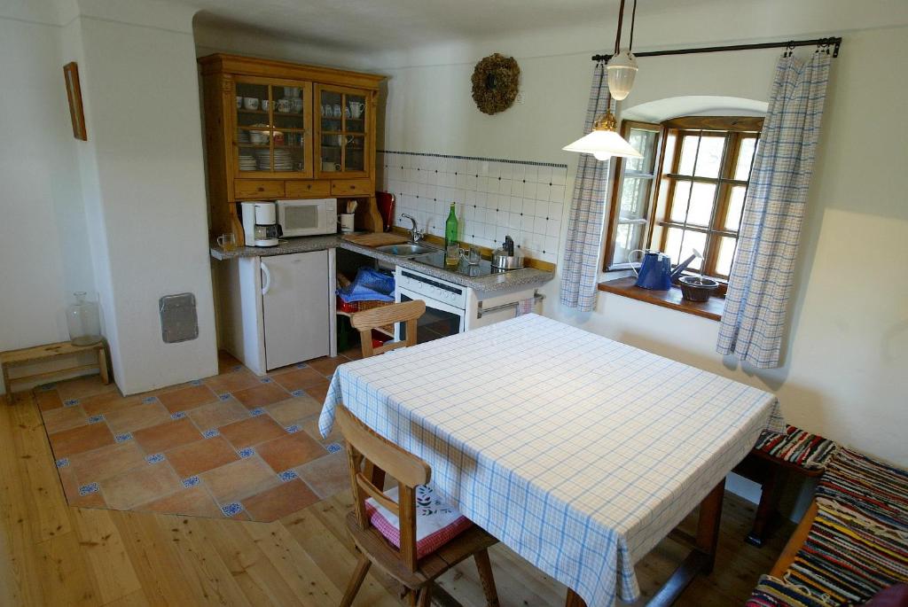 Kuchyň nebo kuchyňský kout v ubytování Lamplberg