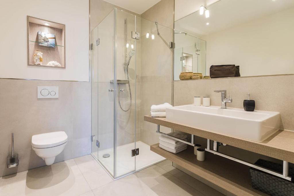 Koupelna v ubytování Strandvilla Apartment Meeresglück