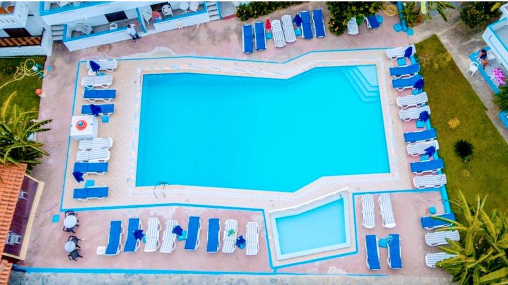 an overhead view of a swimming pool at a resort at Kosinmyheart Apartment 11 & Studio10 in Kos
