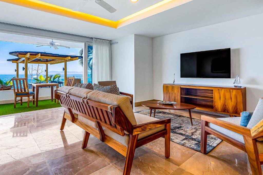 Televisyen dan/atau pusat hiburan di Blue Horizon 101 at Residences