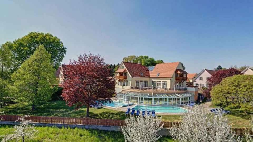 an estate with a swimming pool and a house at Apartment in Bad Waltersdorf - Steiermark 44009 in Bad Waltersdorf