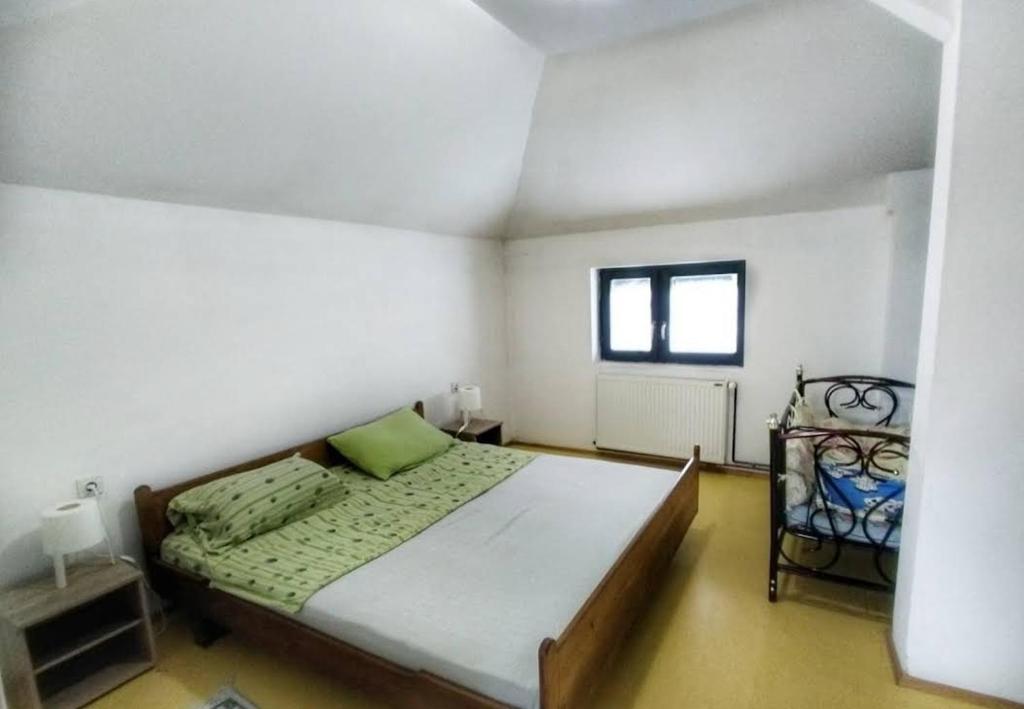 a bedroom with a large bed in a room at Apartman Borići in Soko Banja