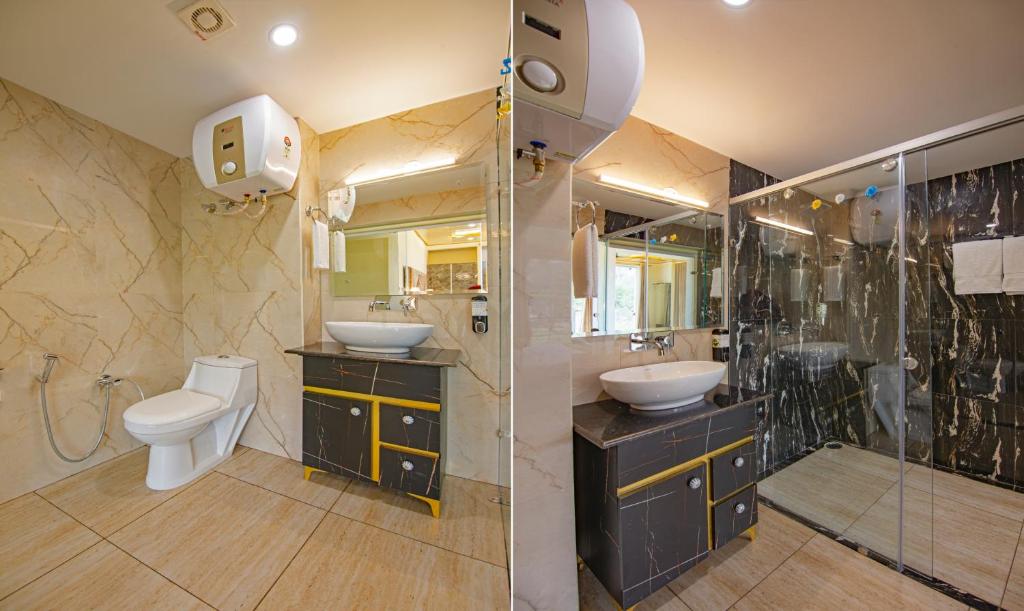Koupelna v ubytování Treebo Ortus Residency