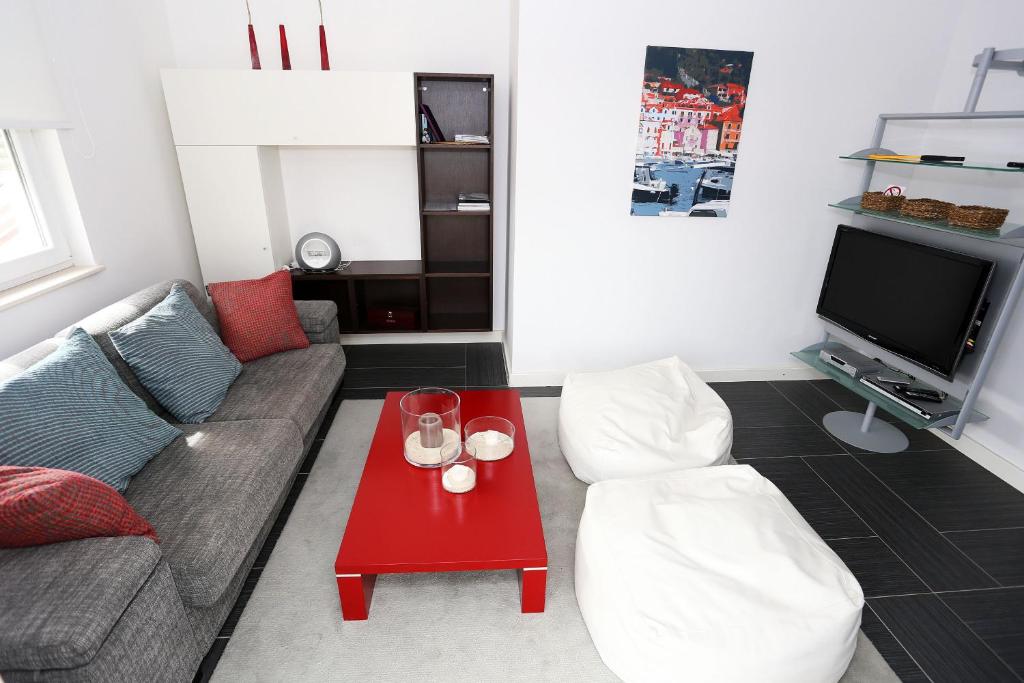 Ein Sitzbereich in der Unterkunft Villa Belvedere apartment 4