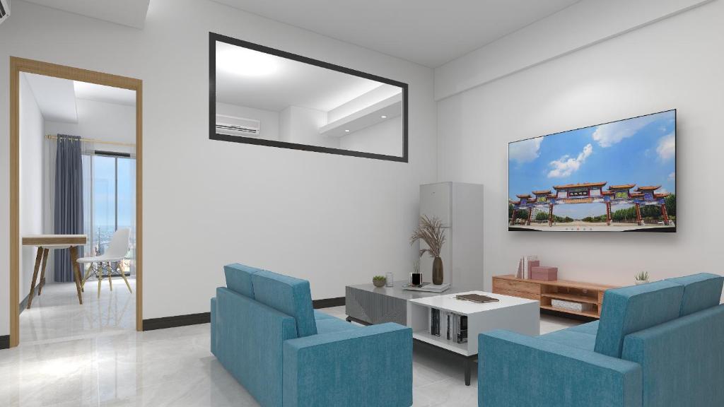 Posezení v ubytování Foshan Laide Apartment