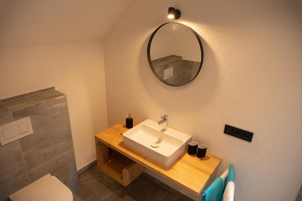 Koupelna v ubytování Gästehaus Kaltenbach