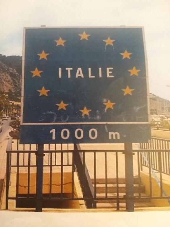 a sign with the words i take on a highway at Gabriella in Menton