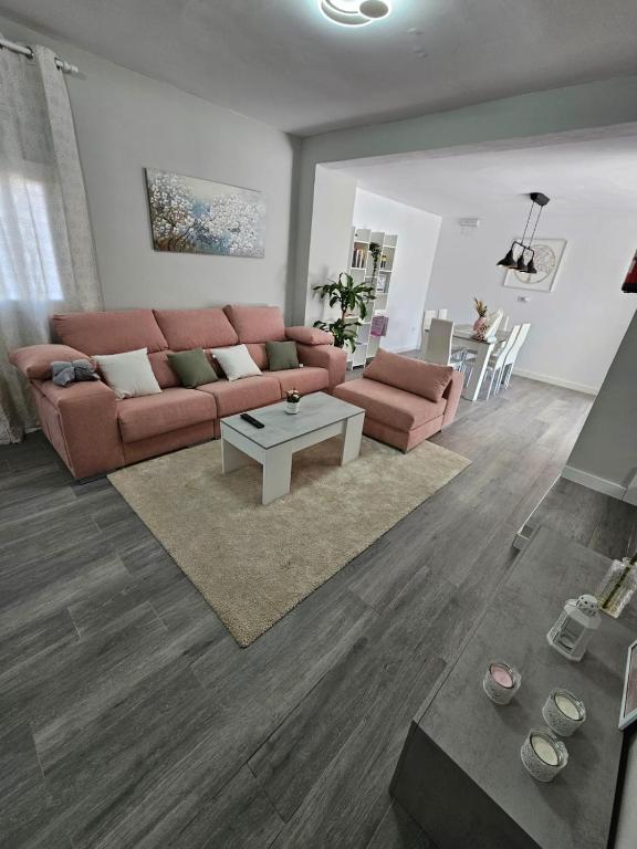 Posezení v ubytování Casa Rural A la Vera de Monfrague