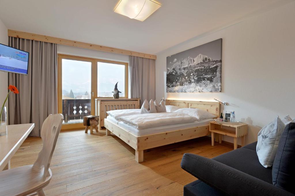 Postel nebo postele na pokoji v ubytování Haus Central