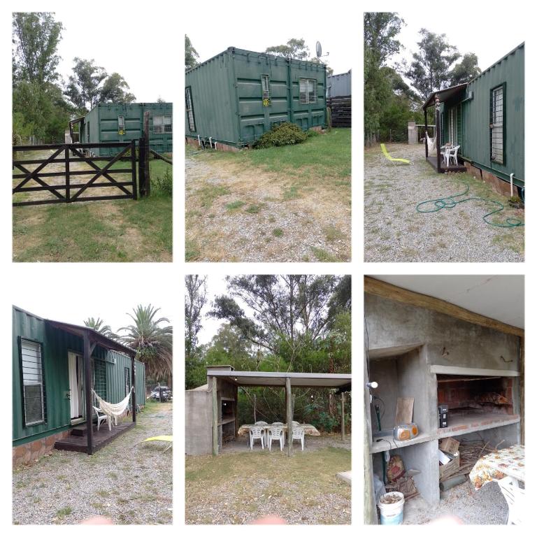 eine Gruppe von vier Bildern eines Hauses in der Unterkunft La Chichi in Sauce de Portezuelo