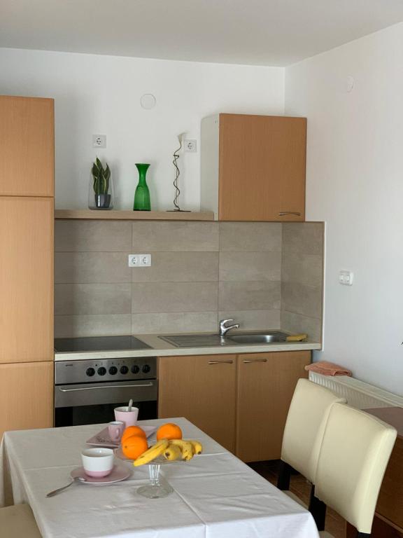 Kuchyň nebo kuchyňský kout v ubytování Lilium Villa Hévíz
