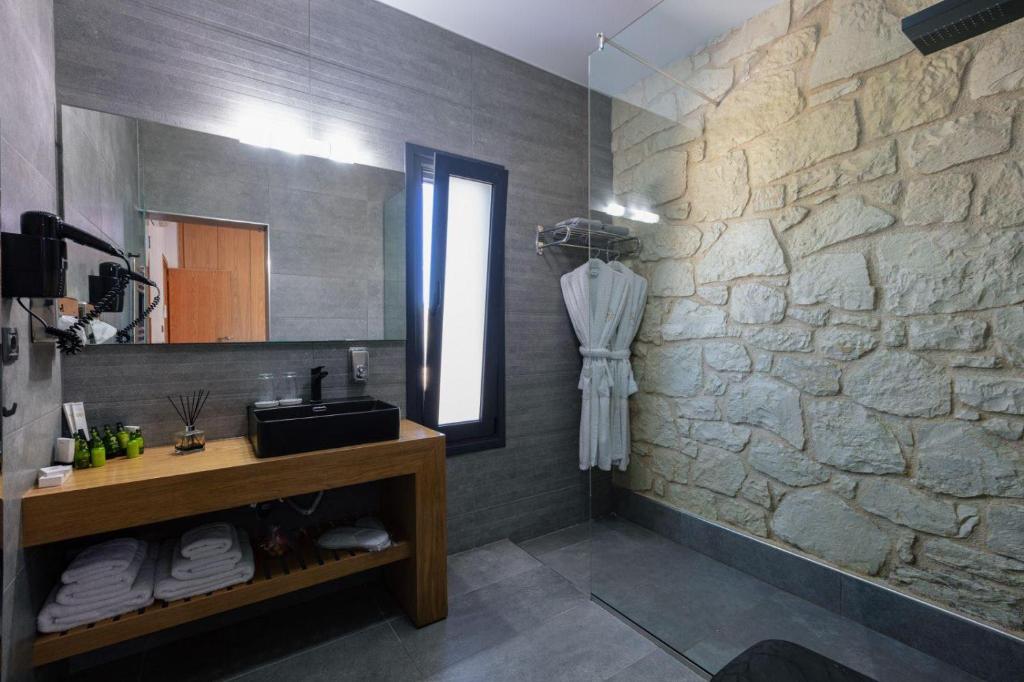 Kuchyň nebo kuchyňský kout v ubytování Agapi Luxury Villa