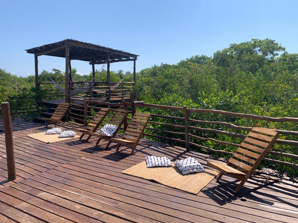 Balkón nebo terasa v ubytování Casa Borush Tulum Glamping Fruit & Cenote Experience