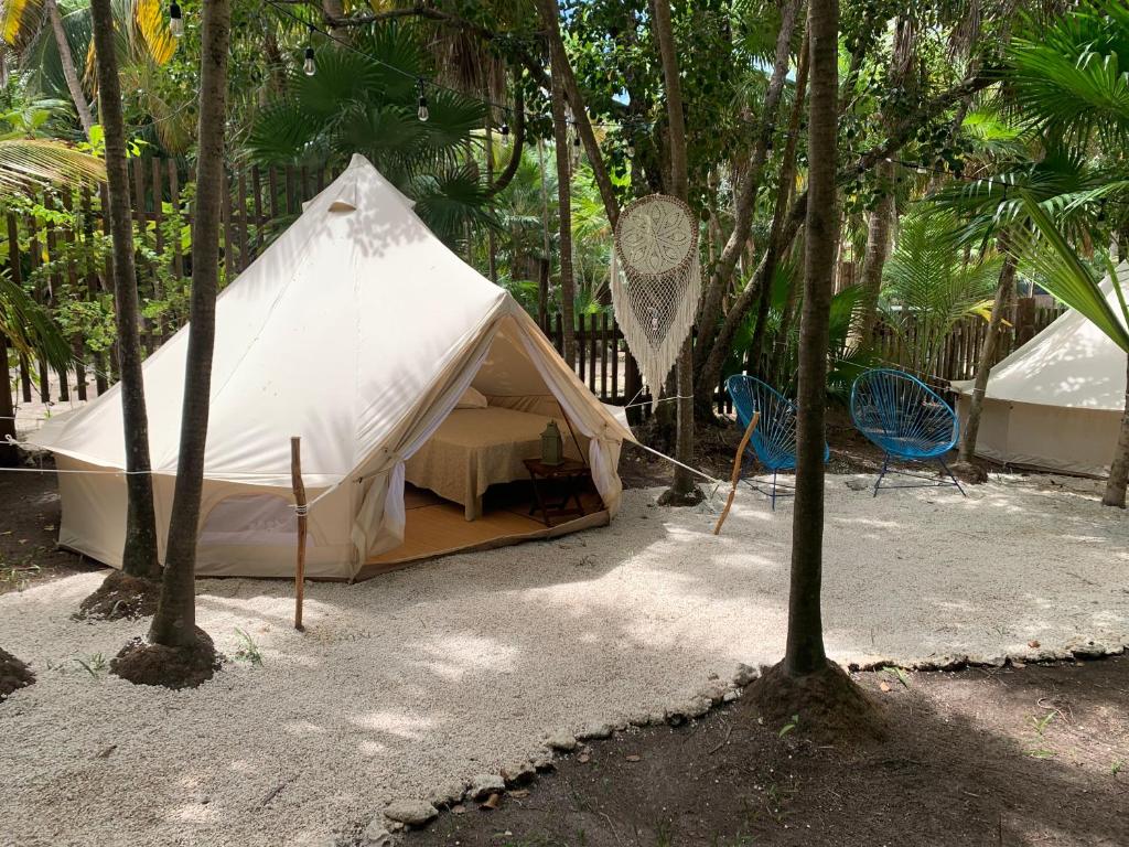 Zahrada ubytování Casa Borush Tulum Glamping Fruit & Cenote Experience