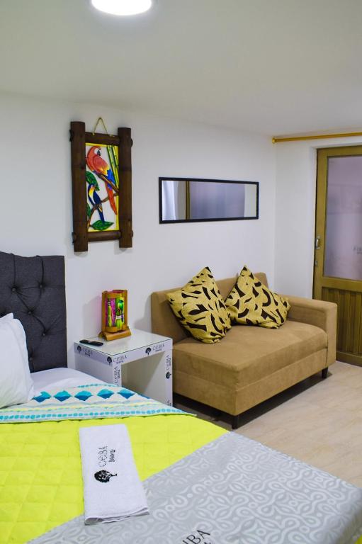 Posezení v ubytování Ayenda Ceiba Rooms