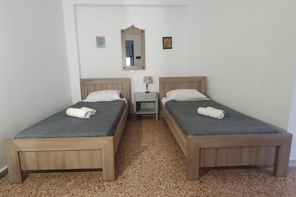Postel nebo postele na pokoji v ubytování Toulipa Lindos