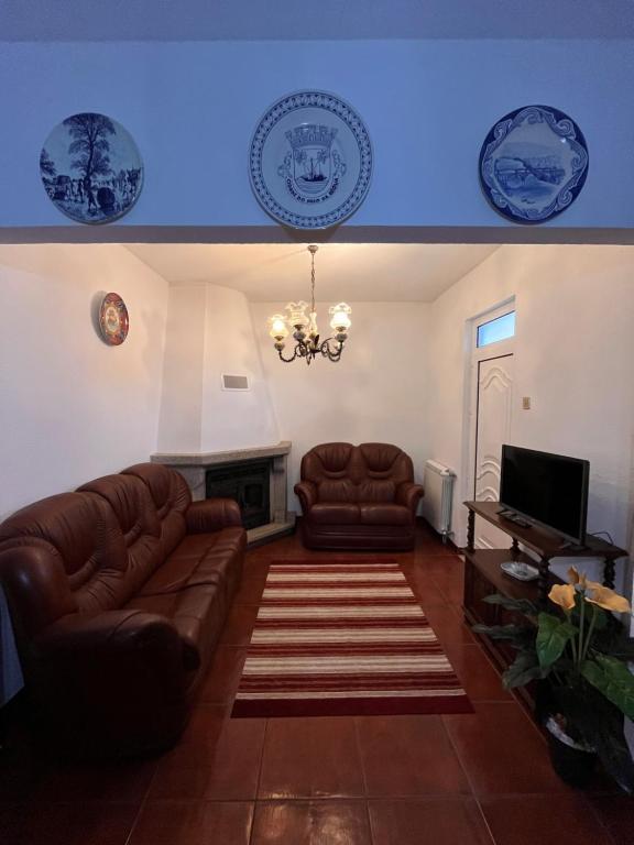 Posezení v ubytování Casa de Sergude