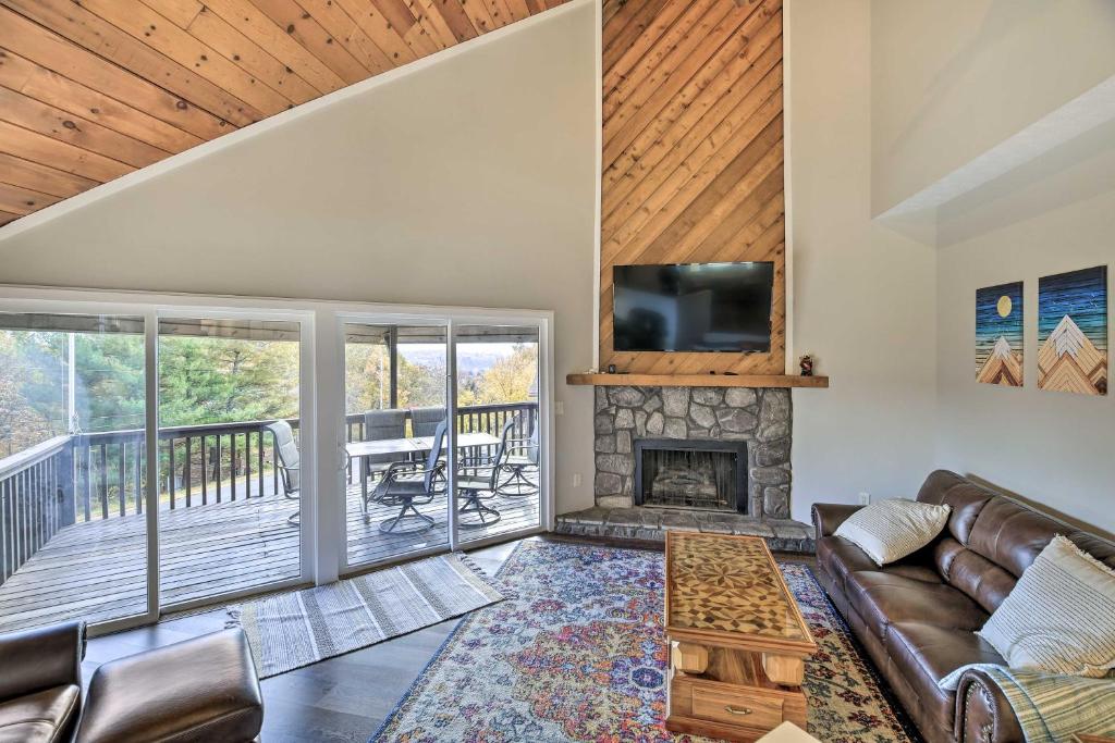 A seating area at Updated Kingsport Home with Deck and Mtn Views!