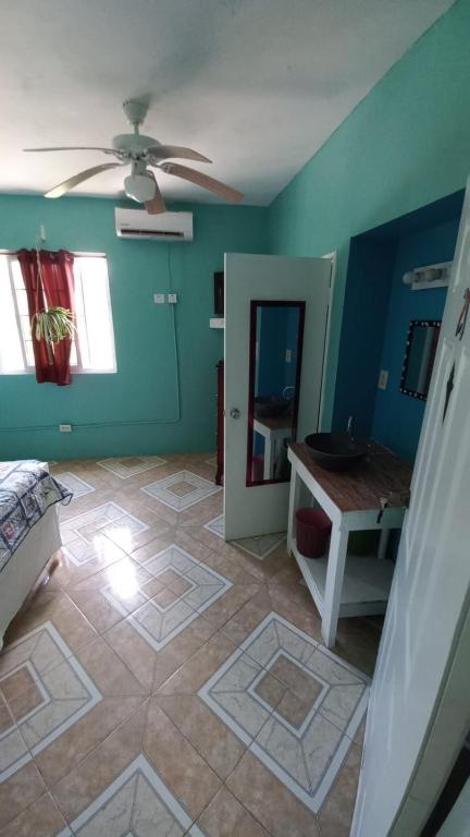 Postel nebo postele na pokoji v ubytování Castaways Villa