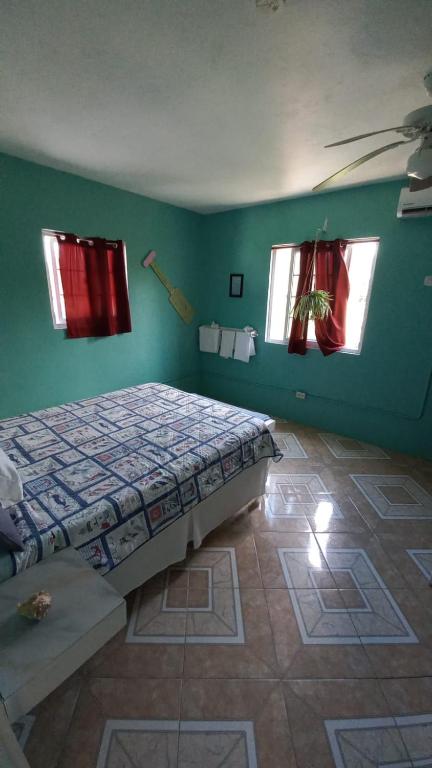 Postel nebo postele na pokoji v ubytování Castaways Villa